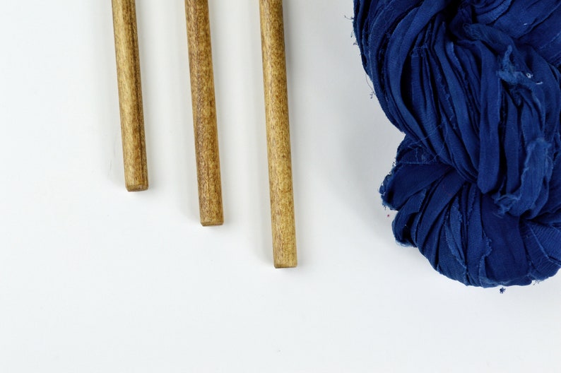 Large Dowels for Weavings and Other Fiber Wall Art Oak Finish Set of 3 15 38cm image 2