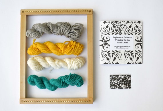 Beginner Weaving Loom Kit with Frame Loom - Natural Finish Weaving Loom