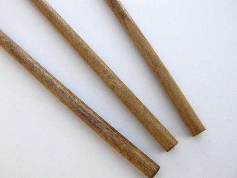 Dowels for Weavings and Other Fiber Wall Art Oak Finish Set of 3 11 28cm image 3