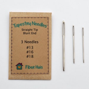 Blunt End Tapestry Needles or Cross Stitch Needles, Yarn Needles Set of 3 image 1