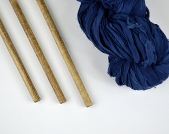 Large Dowels for Weavings and Other Fiber Wall Art - Oak Finish - Set of 3 - 15" (38cm)