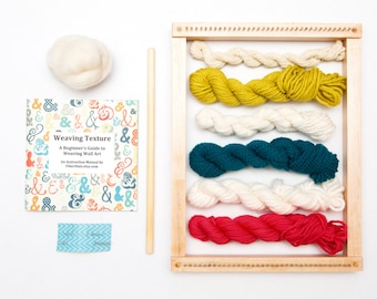 Weaving Loom Kit for Weaving Wall Art With Loom - Calypso's Isle (Bright Colors)