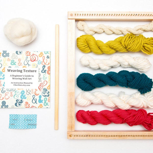 Weaving Loom Kit for Weaving Wall Art With Loom - Calypso's Isle (Bright Colors)