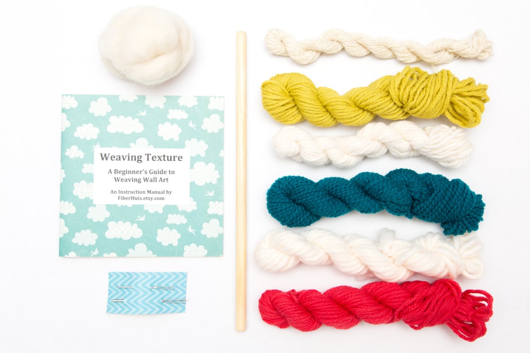 Wall Art Weaving Kit for Hand Weaving Texture Calypso's Isle bright