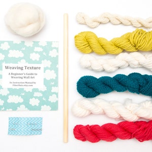 Wall Art Weaving Kit for Hand Weaving Texture - Calypso&#39;s Isle (Bright Colors)