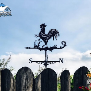 Veleta de gallo / Veleta metálica, decoración para azotea de jardín