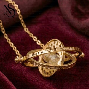Hourglass Pendant Necklace, Time Travel Jewelry, Swiveling Sand Timer Jewelry, Hourglass Jewelry, Astronomical Jewelry