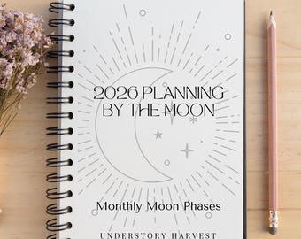 Witchy Moon Planner: Kalendarz księżycowy, dziennik rytuałów