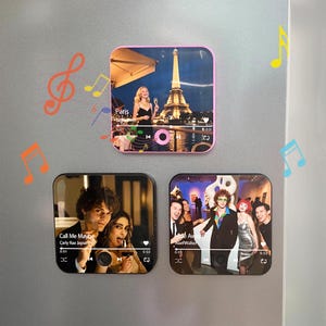 Music Fridge Magnet, Custom Photo & Music Refrigerator Magnet, Music Gift Photo Album Magnet, Audio Refrigerator Magnet, Play Song Music Box