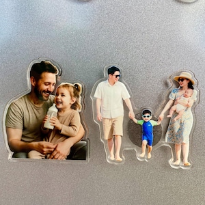 Family Photo Fridge Magnet, Custom Photo Freezer Magnet, Kids Cute Face Picture Print, Family Vacation Photo Gift, Dog Cat Memorial Keepsake