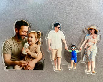 Family Photo Fridge Magnet, Custom Photo Freezer Magnet, Kids Cute Face Picture Print, Family Vacation Photo Gift, Dog Cat Memorial Keepsake