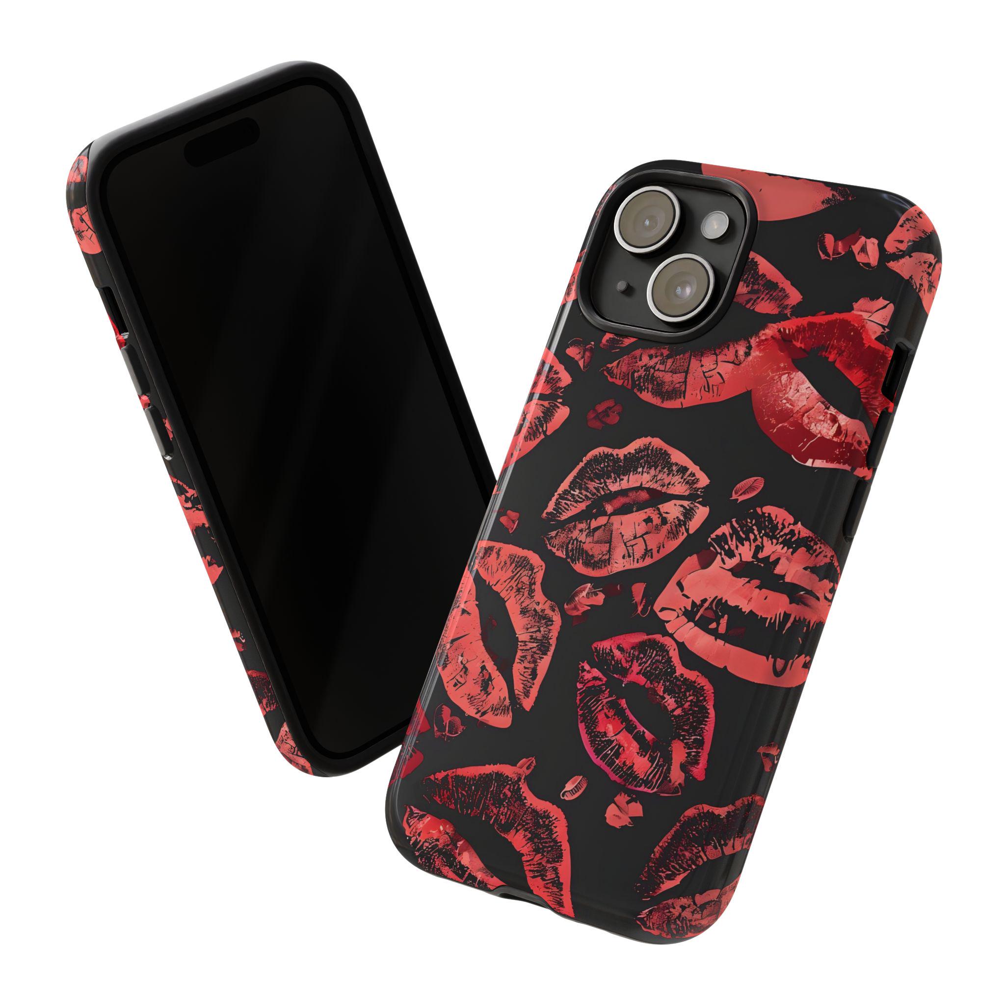 キスマーク柄のスマホケース、保護力のある洗練されたシェル - Etsy 日本