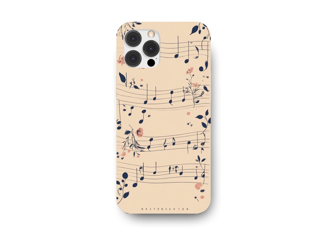 Phone Back Cover Notes Phone Case, Music Notes Collage Tough Case for iPhone & Samsung, Gift ...