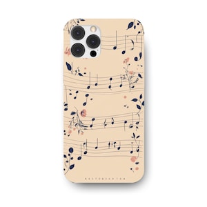 Phone Case, Music Notes Collage Tough Case for iPhone & Samsung, Gift for Music Lovers, Protective Cover, Hard Case, Shockproof Case, Unique