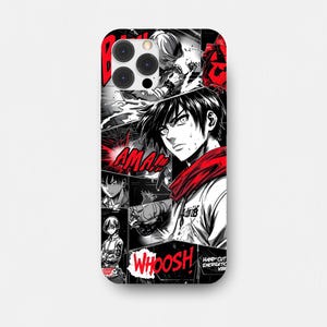 Anime phone case, anime action scene anime iPhone case ,anime merch, anime art, anime boy , anime inspired phone case for iphone and samsung