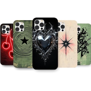 y2k grunge stars trendy aesthetic for iPhone and Samsung. Grunge Star Phone Case Y2K, Trendy Aesthetic Y2K Grunge black aesthetic phone case