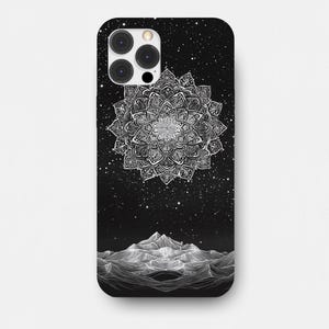 Mandala line pattern, Mandala Phone Case Mandala Art Print Bohemian Mandala for iPhone 16 15 14 13 12 11 pro max and Samsung S24 S23 S22 S21