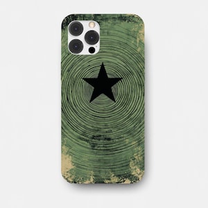 Grunge Stars Modern Luminous Cover, Grunge Star Phone Case Y2K Gothic Star for iPhone 16 15 14 13 12 11 XS, and Samsung S24, S23, S22, S21