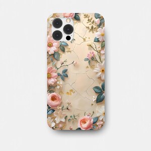 Mosaic Phone case Watercolor Flower iPhone and Samsung Case Soft Pastel Butterfly Flower Case | Vintage Cottagecore Case | Gift for her