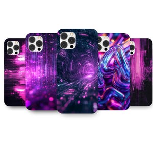 Futuristic Cyber punk Sci-fi glitch Cybercore Aesthetic Phone case for iPhone 16/15/14/13/12/11 and Samsung S24 S23 S22 S21