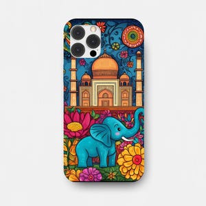 Phone Case, Indian Culture Collage Phone Case, Taj Mahal Phone Case, iPhone Samsung, Gift for Indian Culture Lovers, Tough Phone Cover