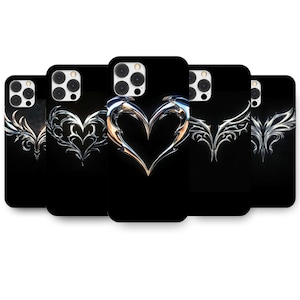 Chrome hearts case, goth phone case, gothic phone case, cross, y2k phone case for iPhone 16 15 14 13 12 11 pro and Samsung S24 S23 S22 S21