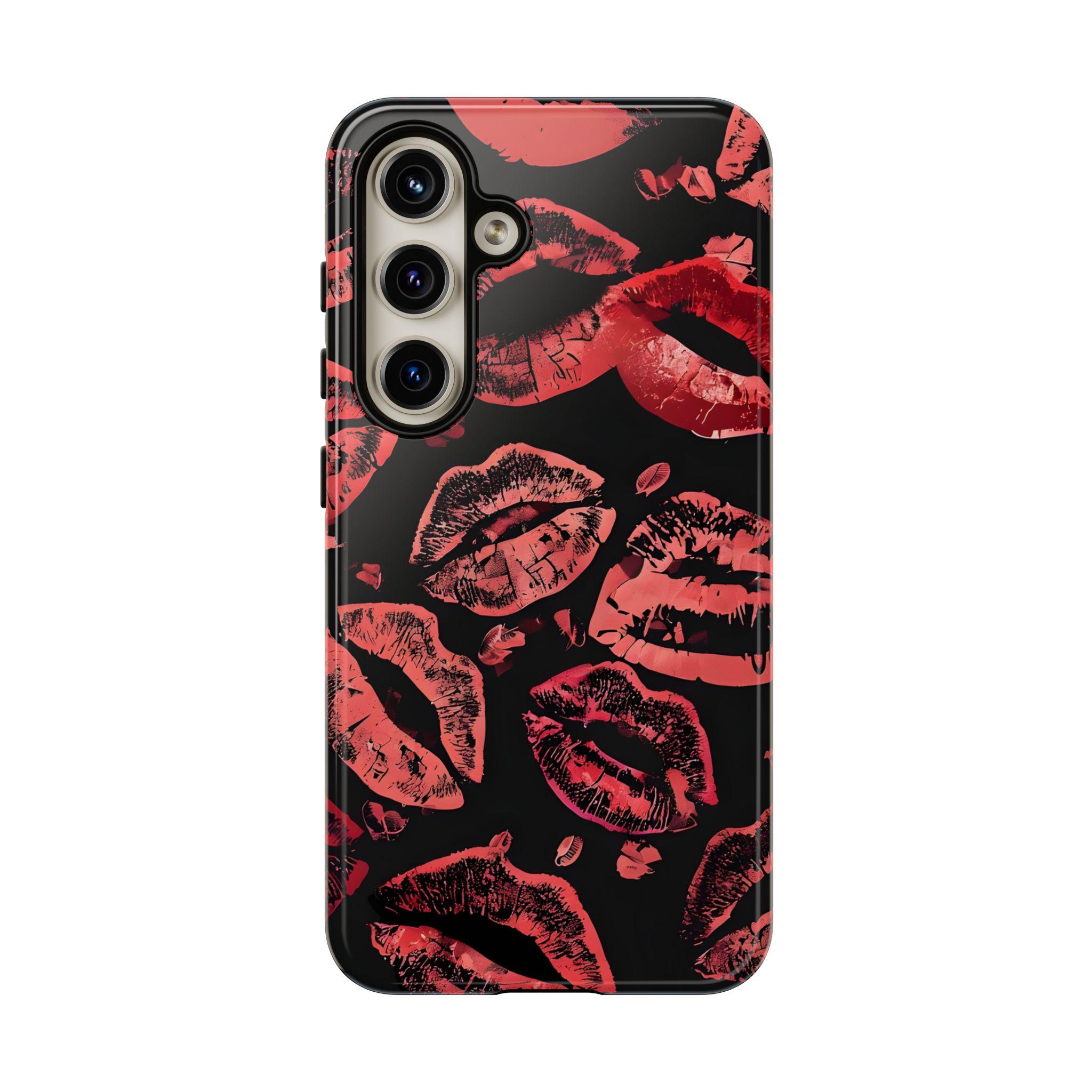 キスマーク柄のスマホケース、保護力のある洗練されたシェル - Etsy 日本