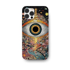 Phone Case, Fantasy Evil Eye Tough Case, Superstition Lover Gift, Samsung iPhone Cover, Unique Evil Eye Design, Protective Case