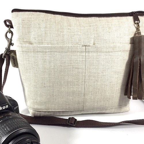 Lightweight Linen DSLR Camera Bag Purse for Women by Darby Etsy