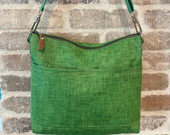 Day bag, Minimalist -  messenger  strap - Cotton Canvas purse -  by Darby Mack &  Made in the USA