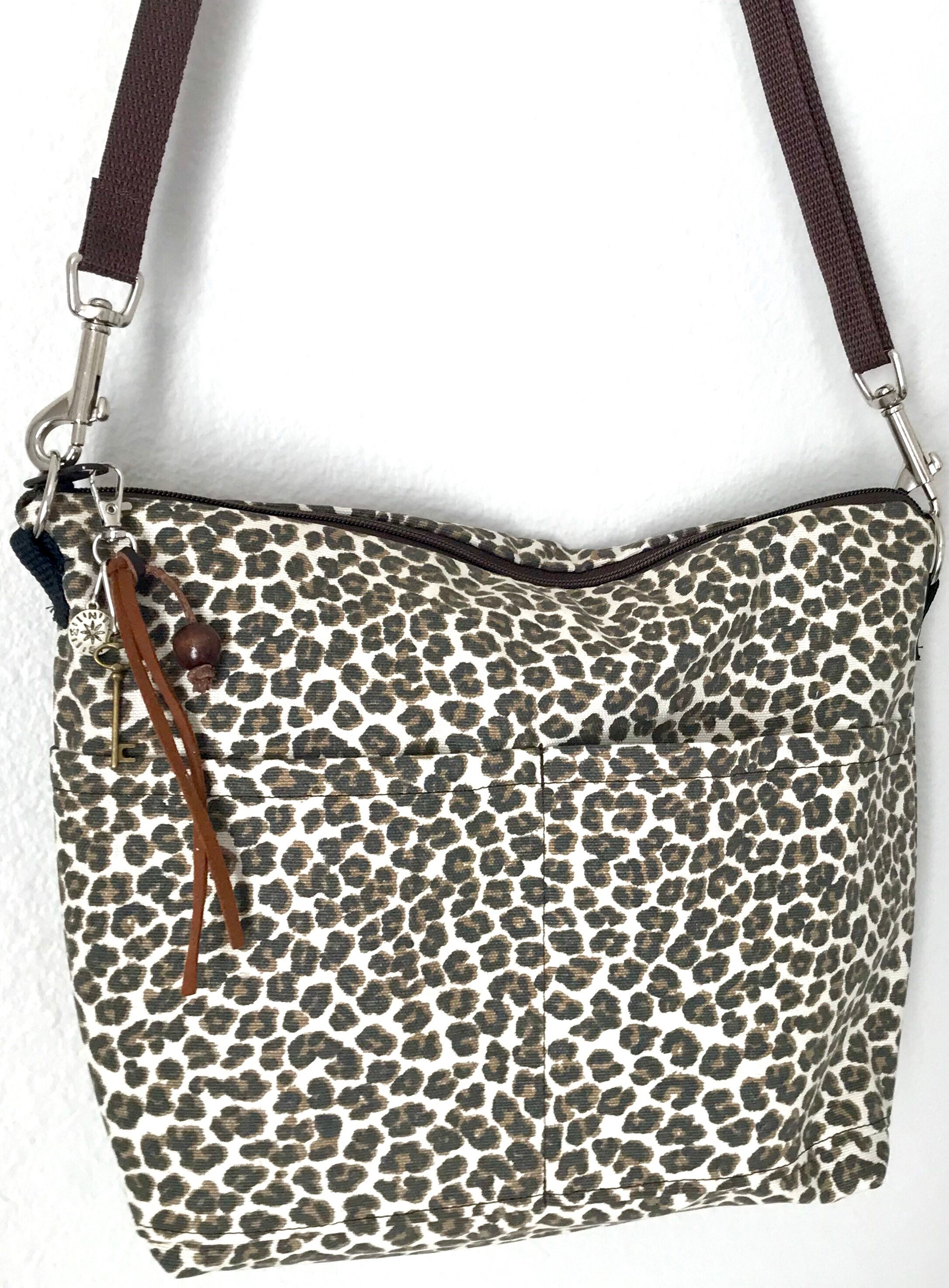 DSLR Camera Bag Purse Brown & Black Faux Animal Print Etsy