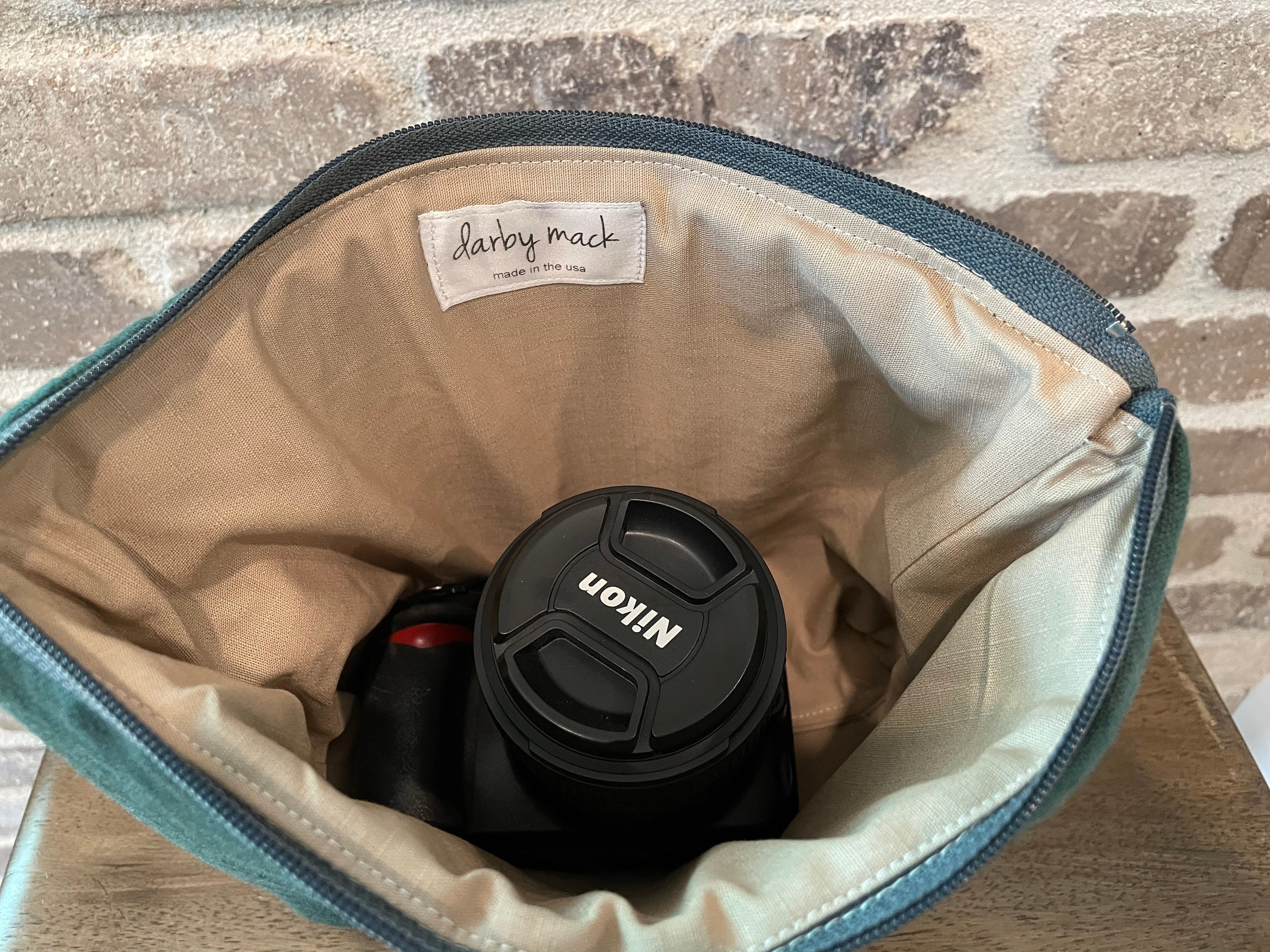 Protective Camera Pouch Camera bag insert for women Emerald Etsy