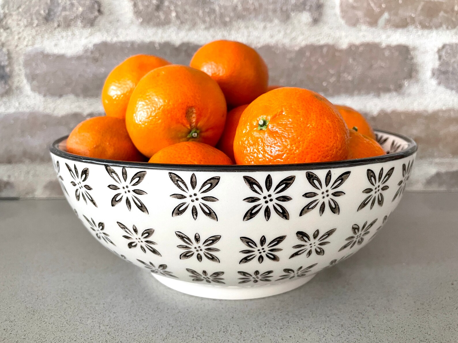 Serving Bowl Black and White Farmhouse Decor for the Kitchen Etsy