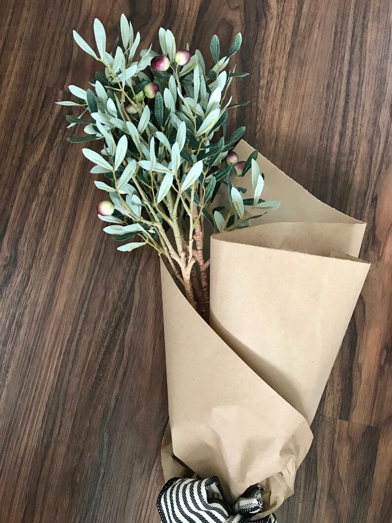 OLIVE branch Home decor Olive greenery Tuscan artificial Etsy