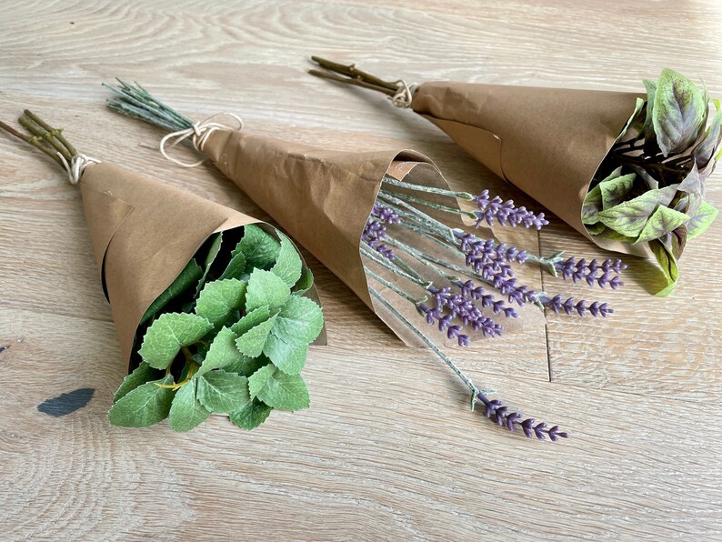 Herb Bundles for the Home Artificial Farmhouse Plants Etsy