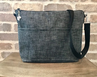 Camera bags for women, Water resistant Charcoal / Digital tote, by Darby Mack,  Made in the USA