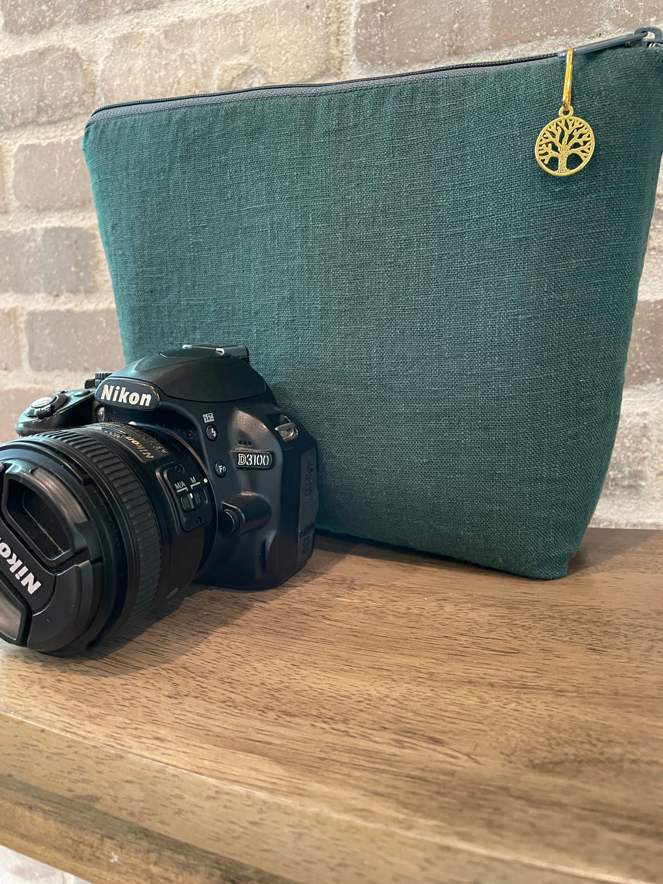 Protective Camera Pouch Camera bag insert for women Emerald Etsy