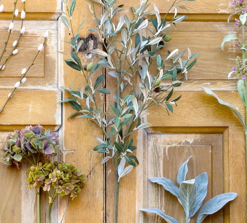 OLIVE branch Home decor Olive greenery Tuscan artificial Etsy