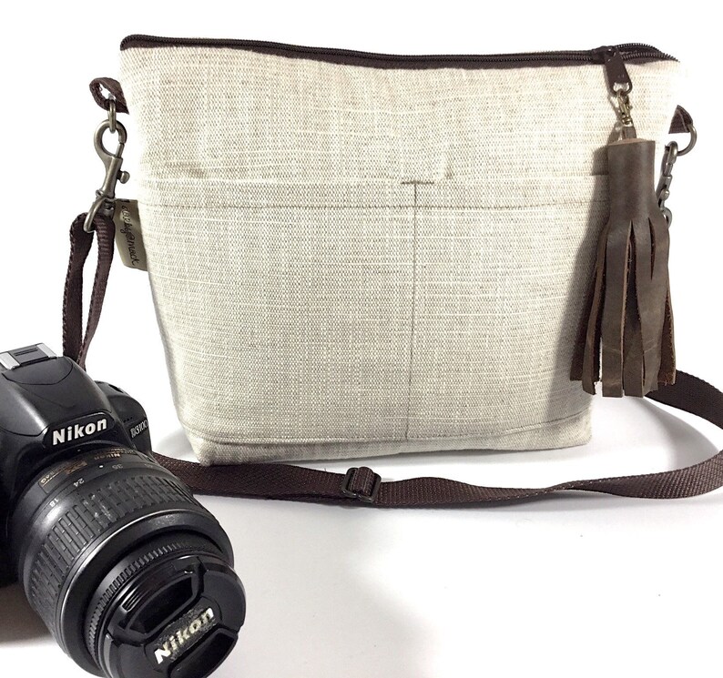 Lightweight Linen DSLR Camera Bag Purse for Women by Darby Etsy