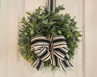 Farmhouse Door Wreath, faux style decor, 15 inch