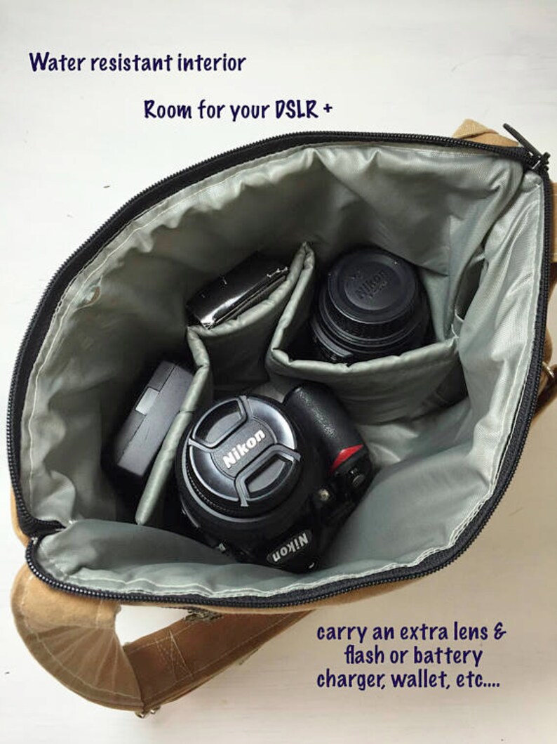 Camera Bags for Women Charcoal Grey / Foam Padded Digital Etsy