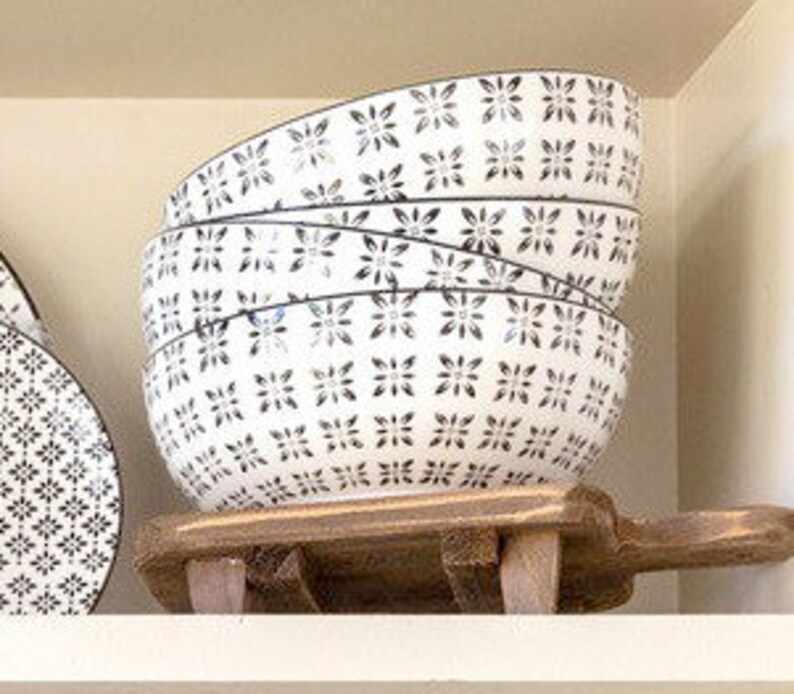 Serving bowl black and white farmhouse decor for the Kitchen Etsy