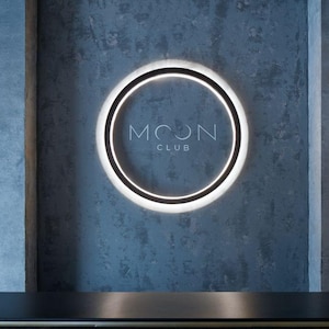 Acrylic Wall Sign, Custom Acrylic Sign, Custom Backlit Sign, Light up Business Logo, Printed Salon Sign, Round Sign, Personalized Logo Sign