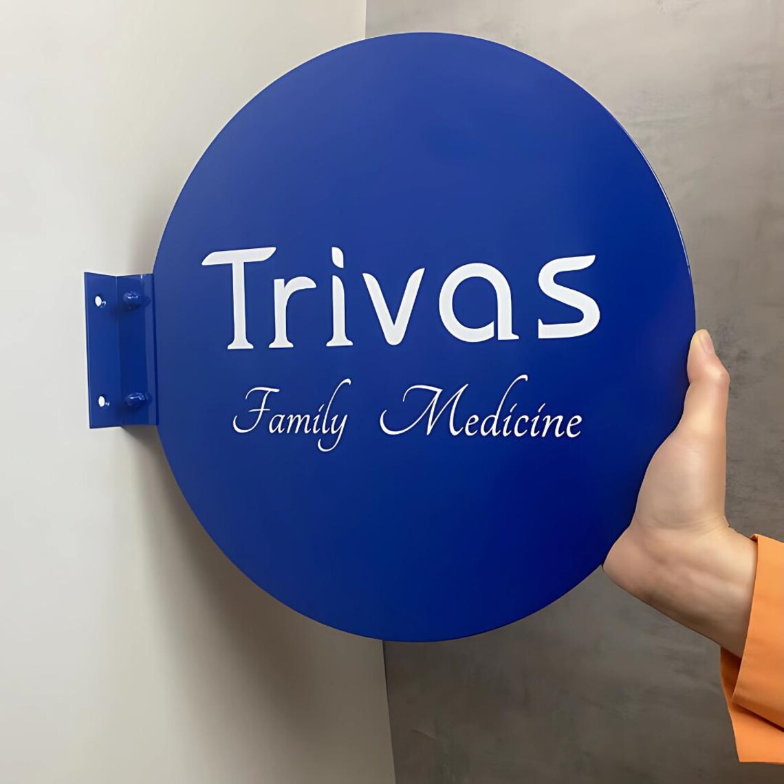 Double Sided Outdoor Round Business Sign, Custom Blade Sign for ...