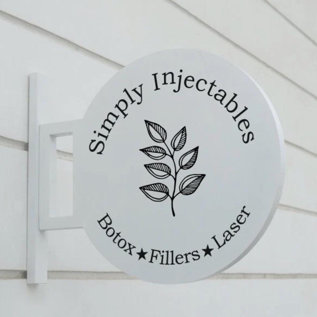 Round Blade Sign, Double Sided Signage, Custom Double Sided Sign, Wall ...