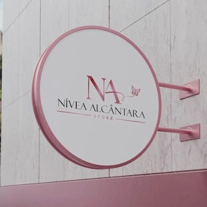 Placa de lâmina, placa de loja personalizada para áreas externas, placa com logotipo comercial, placa para pendurar em salão de beleza, placa de parede para vitrine, placa para áreas externas à prova de intempéries, placa para academia e cafeteria