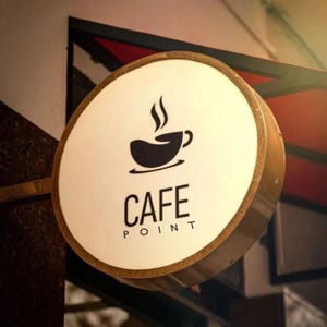 Advertising Light Box,Cafe Light Box for Business Decor,Hanging Sign,Indoor Display Sign,Cafe Sign, Ceiling mounted sign, Acrylic Light Box