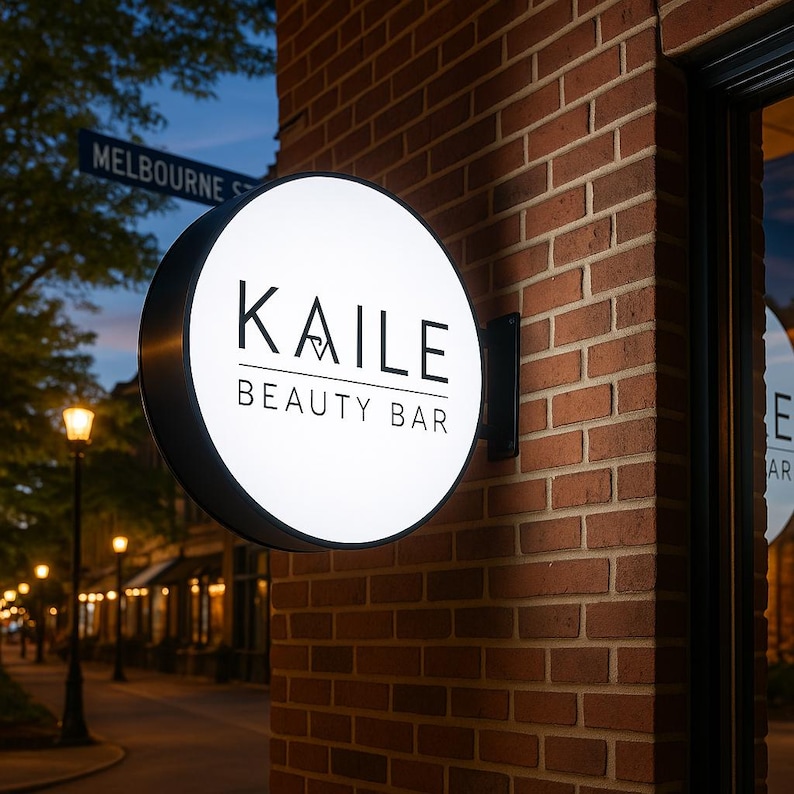 Custom LED Light Box Sign, Double Sided, Weatherproof Business Sign - Etsy