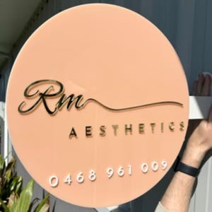Round Blade Sign, Double Sided Signage, Custom Double Sided Sign, Wall Mounted Sign, Circle Blade Sign, Window Sign