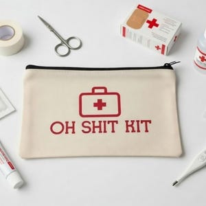 Canvas Pouch! Oh Shit Kit! Hand Crafted